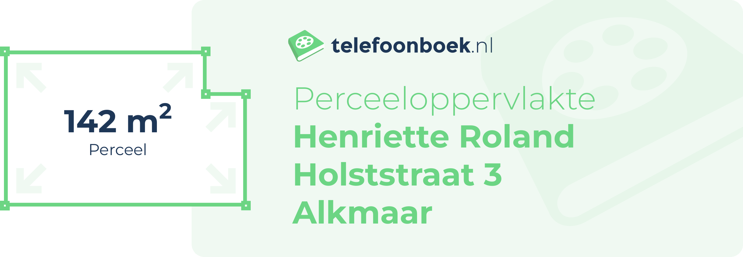 Perceeloppervlakte Henriette Roland Holststraat 3 Alkmaar
