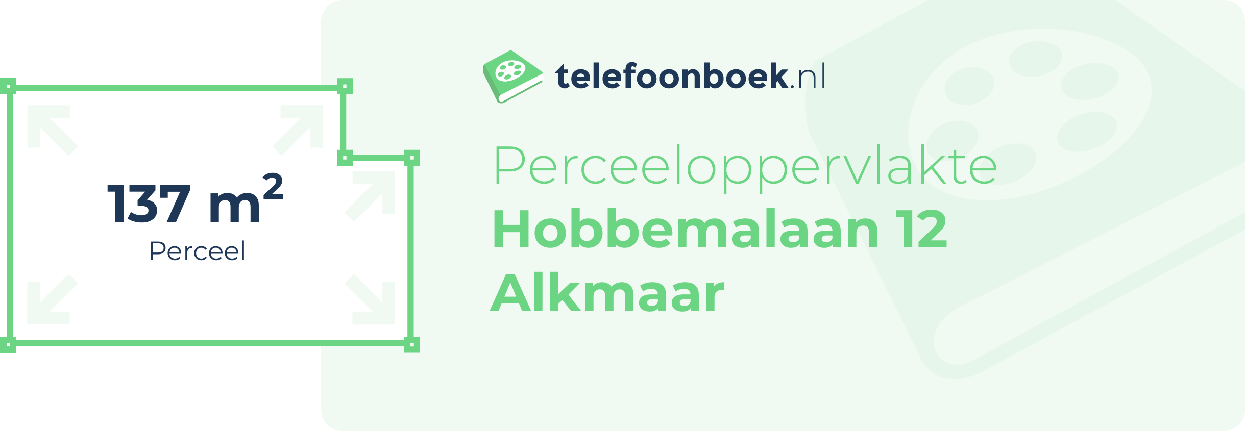 Perceeloppervlakte Hobbemalaan 12 Alkmaar