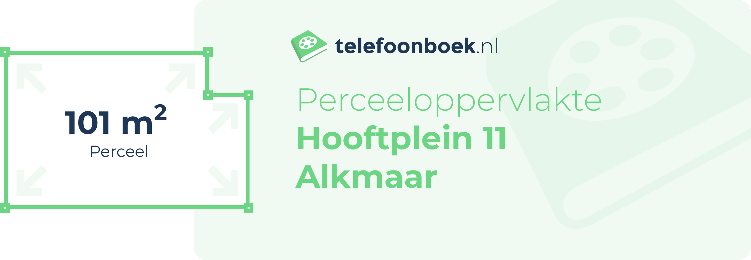 Perceeloppervlakte Hooftplein 11 Alkmaar