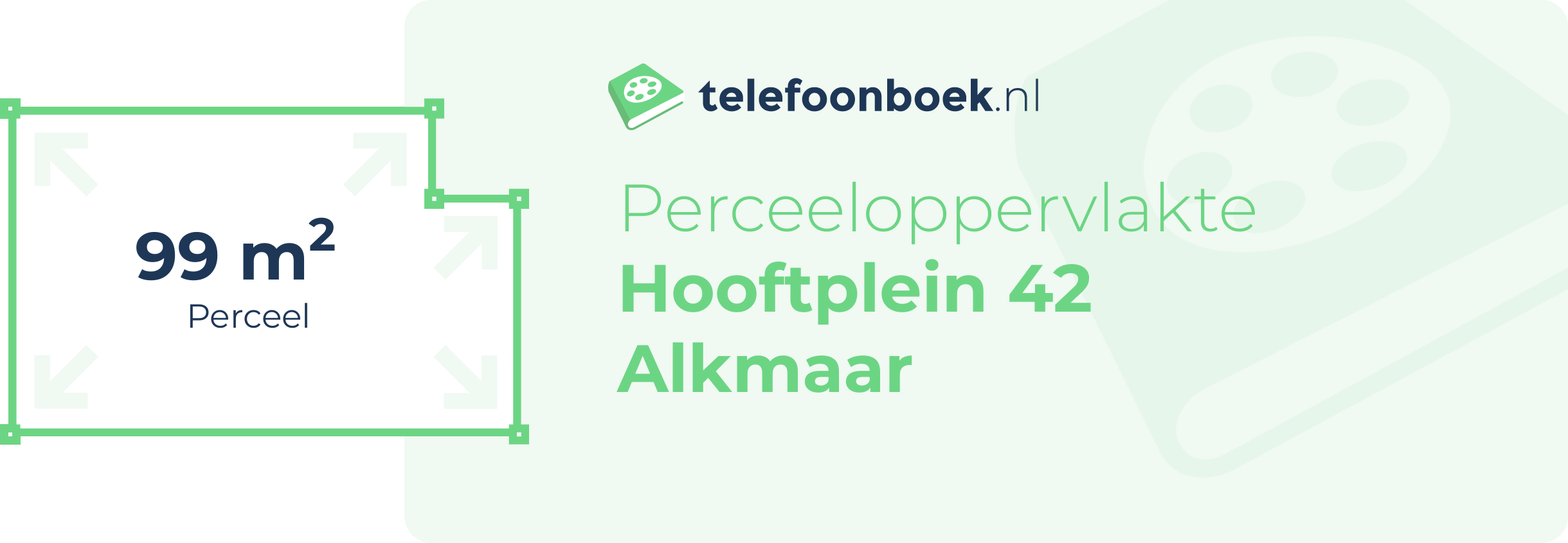 Perceeloppervlakte Hooftplein 42 Alkmaar