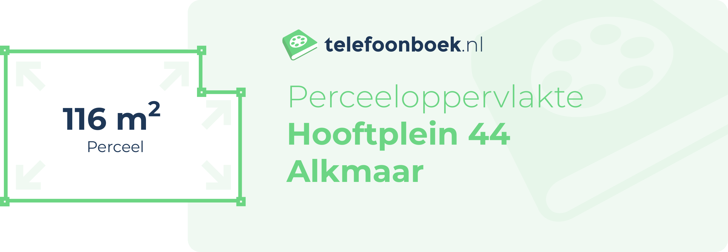 Perceeloppervlakte Hooftplein 44 Alkmaar