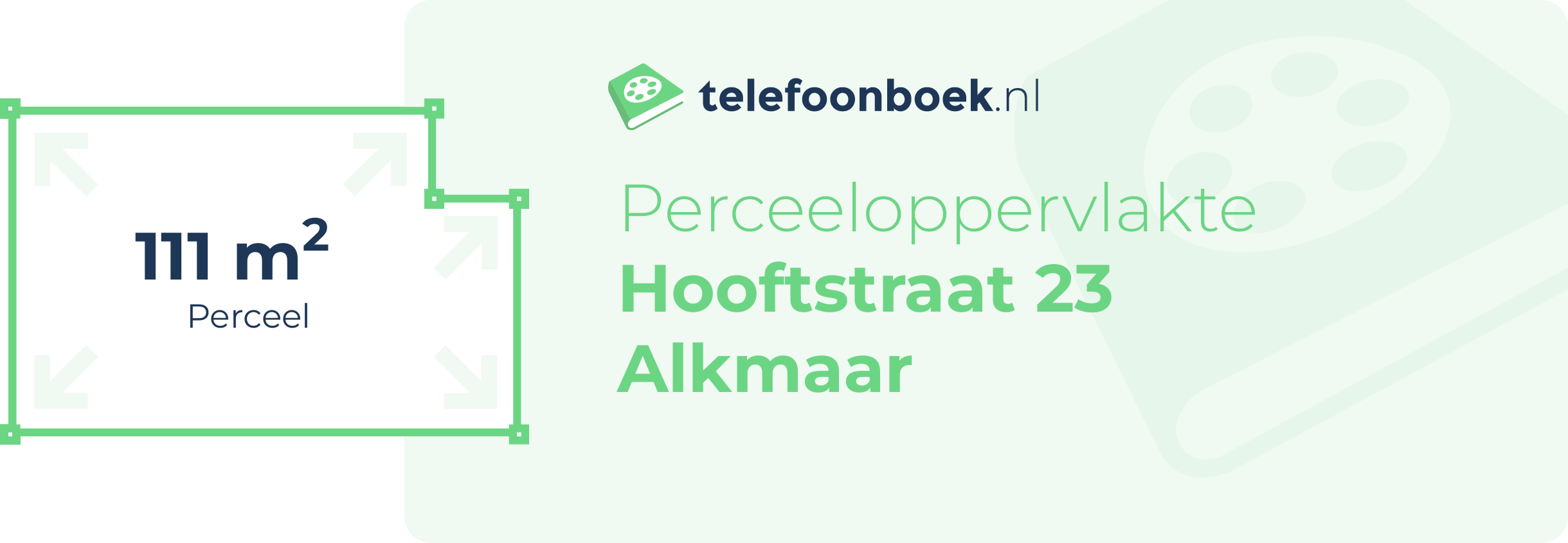 Perceeloppervlakte Hooftstraat 23 Alkmaar