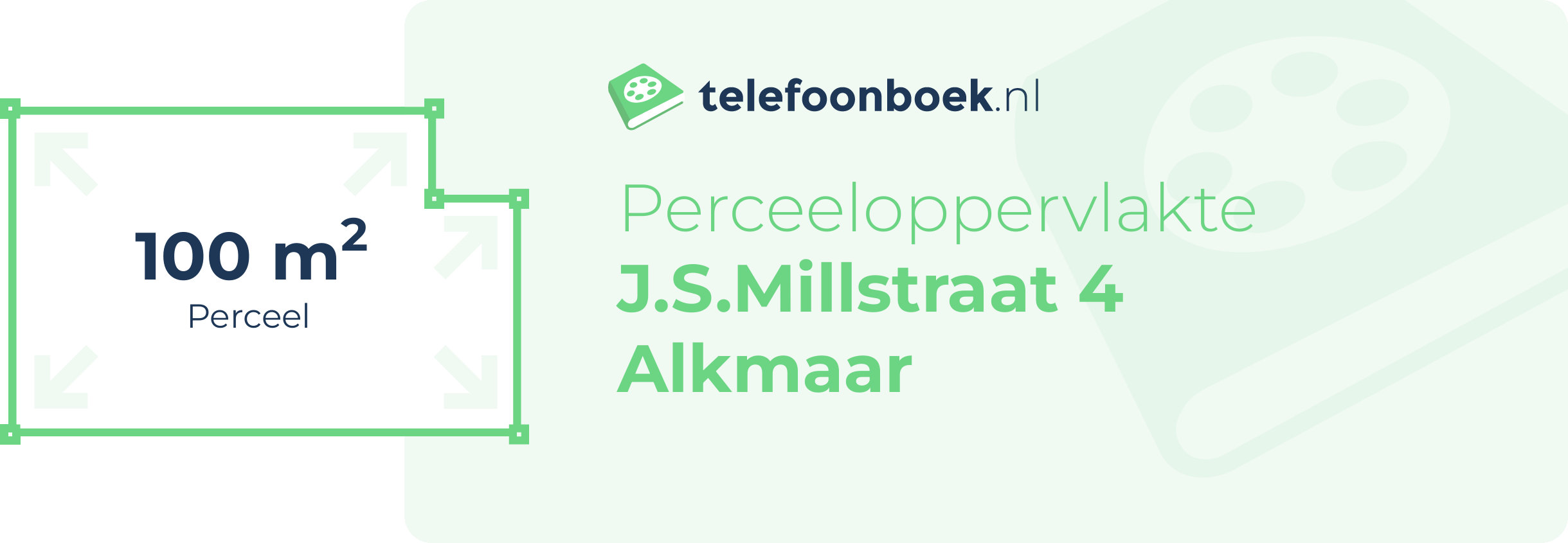 Perceeloppervlakte J.S.Millstraat 4 Alkmaar
