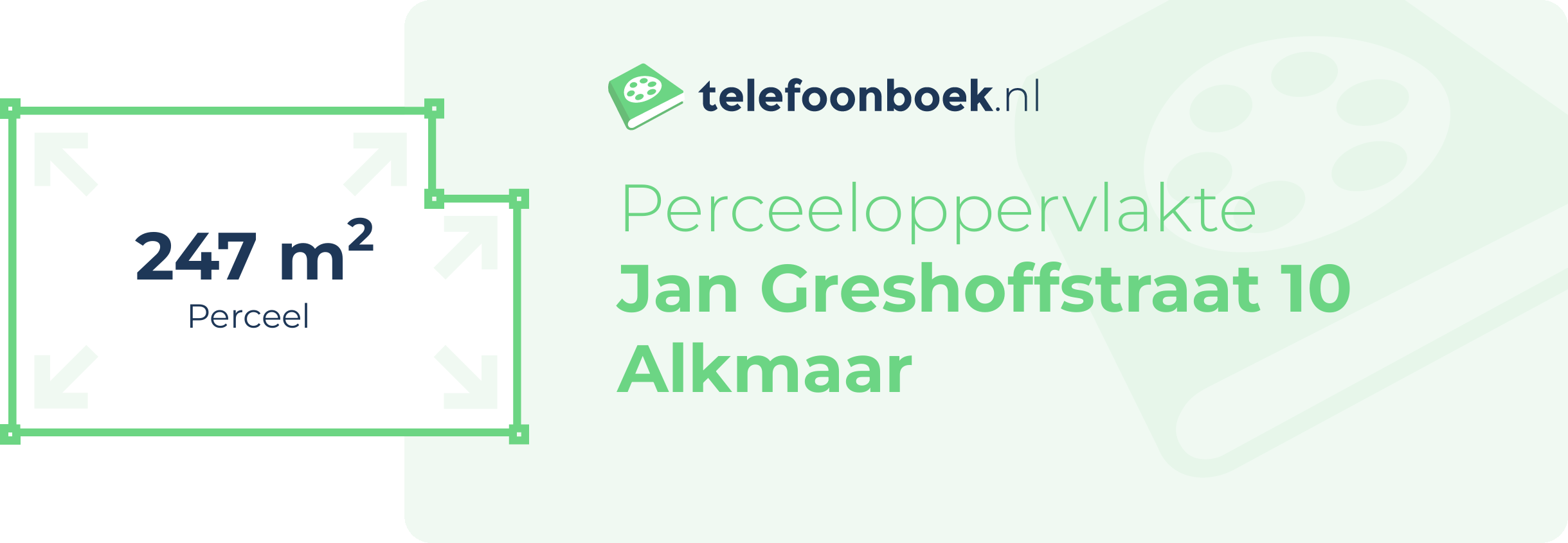 Perceeloppervlakte Jan Greshoffstraat 10 Alkmaar