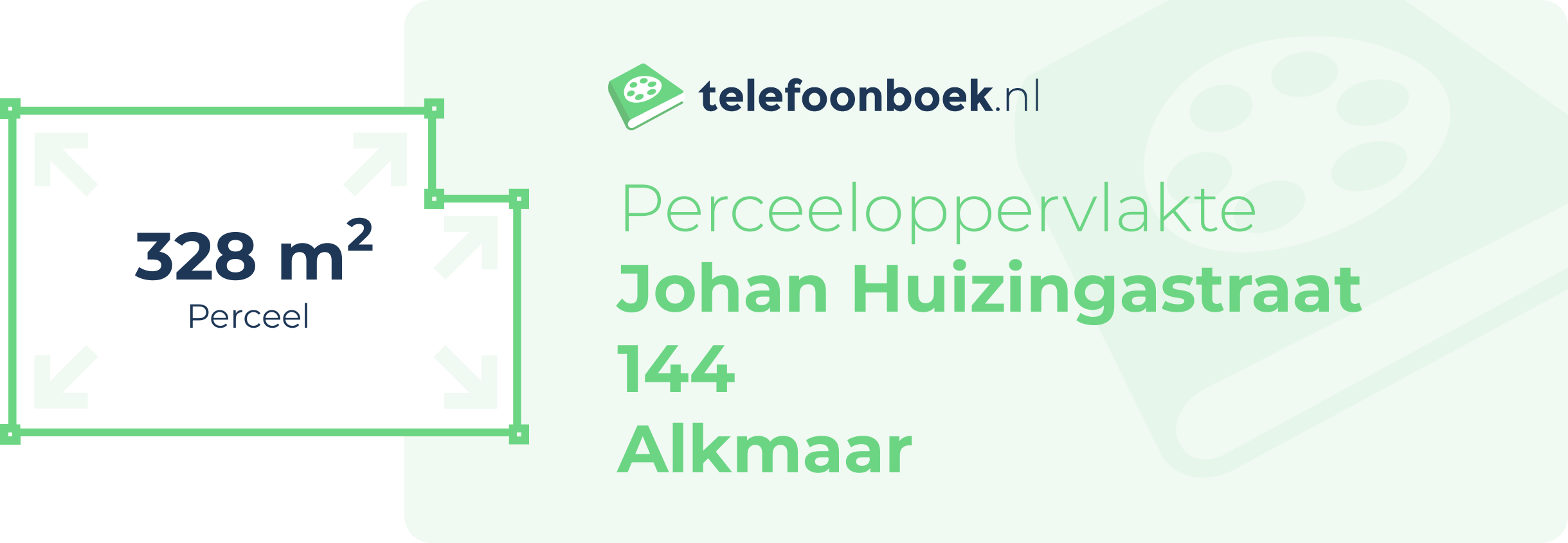 Perceeloppervlakte Johan Huizingastraat 144 Alkmaar