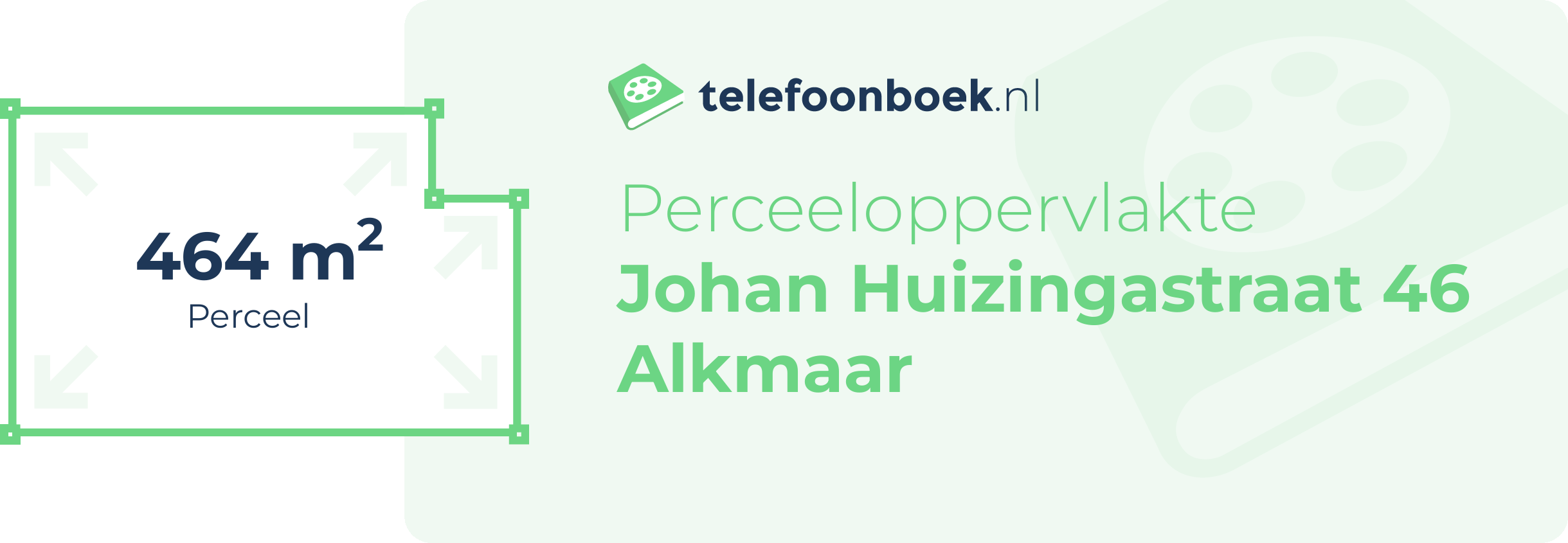 Perceeloppervlakte Johan Huizingastraat 46 Alkmaar