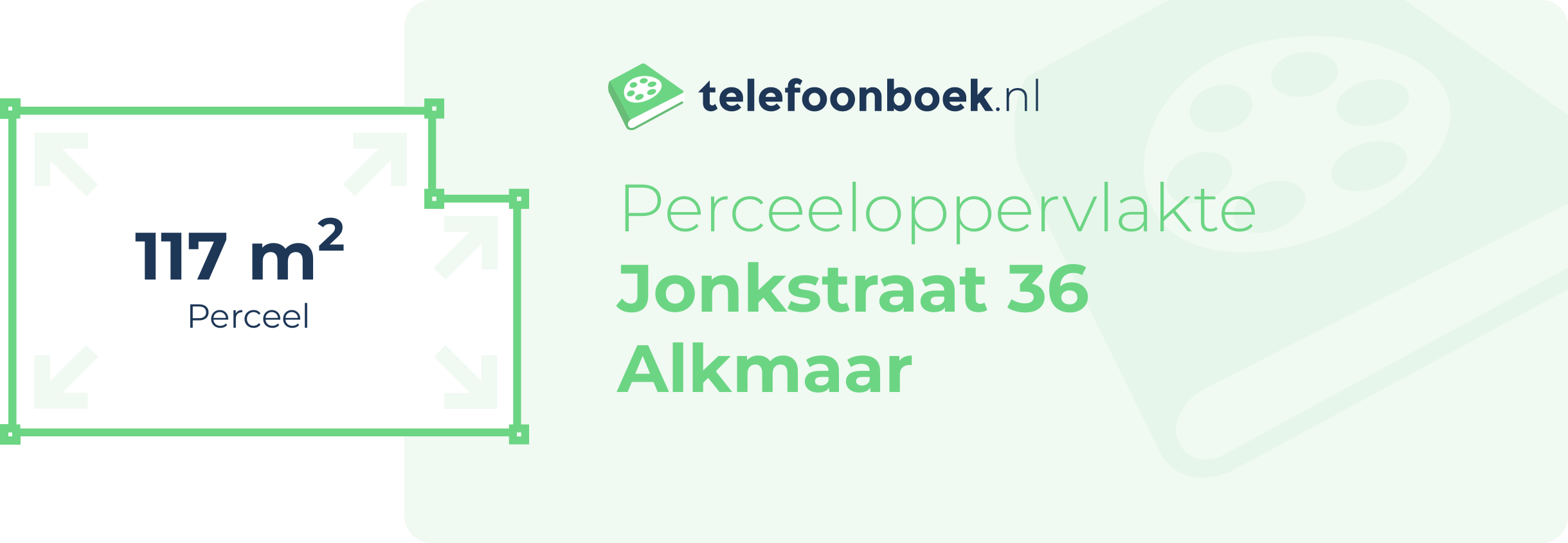 Perceeloppervlakte Jonkstraat 36 Alkmaar