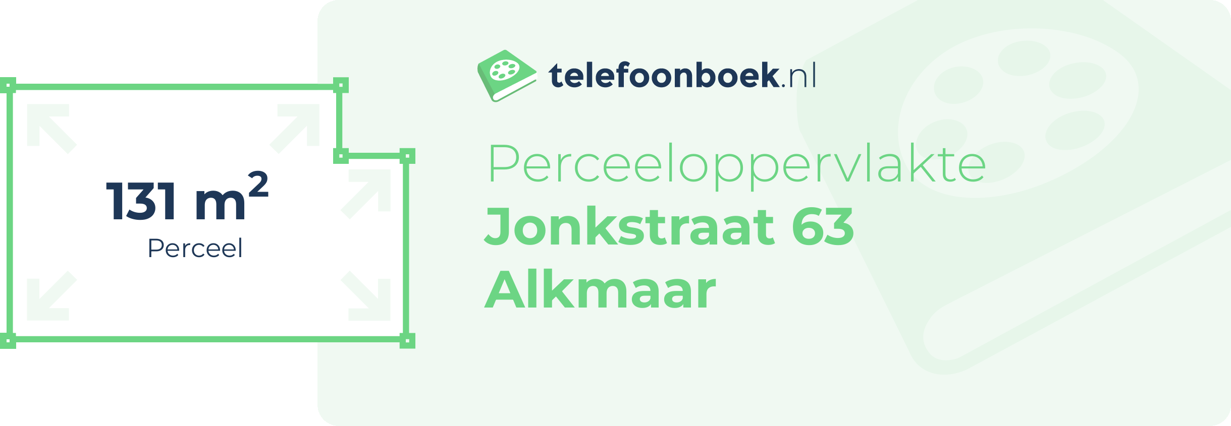 Perceeloppervlakte Jonkstraat 63 Alkmaar