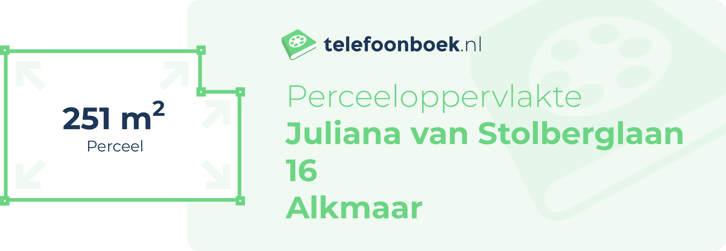 Perceeloppervlakte Juliana Van Stolberglaan 16 Alkmaar