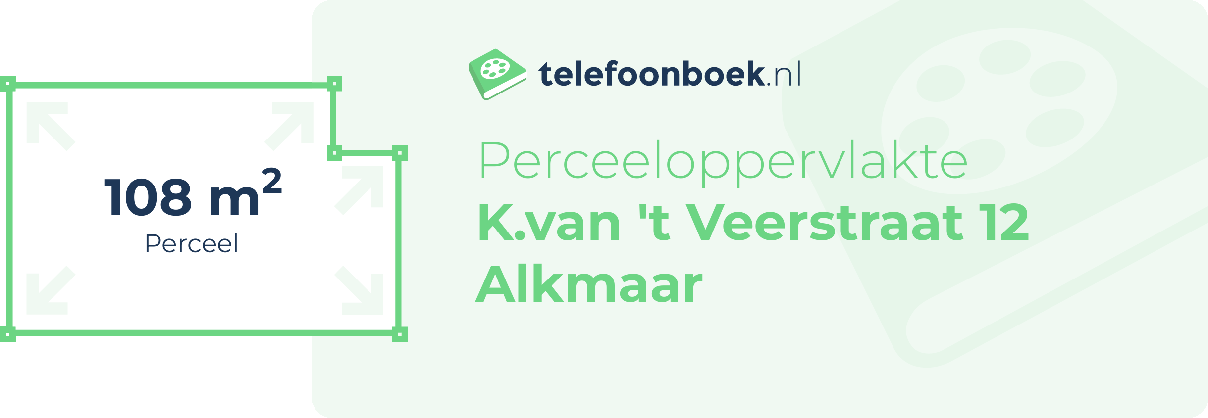 Perceeloppervlakte K.van 't Veerstraat 12 Alkmaar