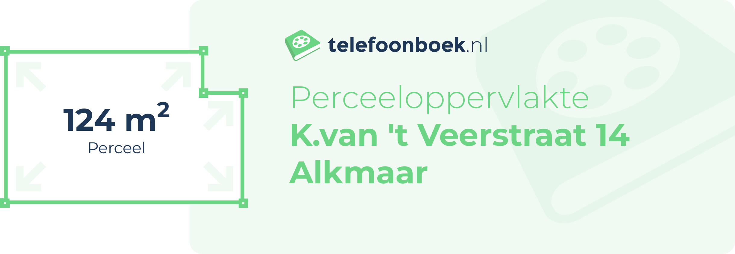 Perceeloppervlakte K.van 't Veerstraat 14 Alkmaar