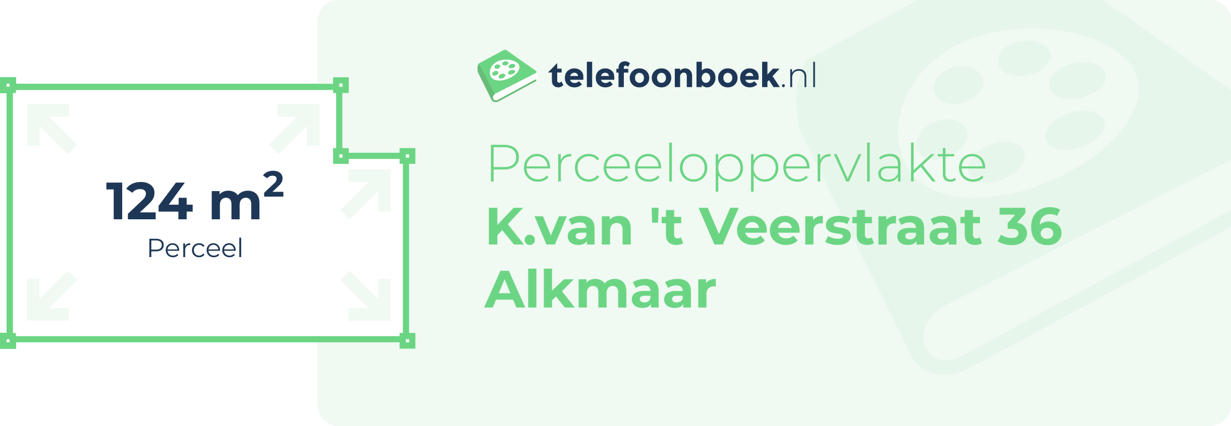 Perceeloppervlakte K.van 't Veerstraat 36 Alkmaar