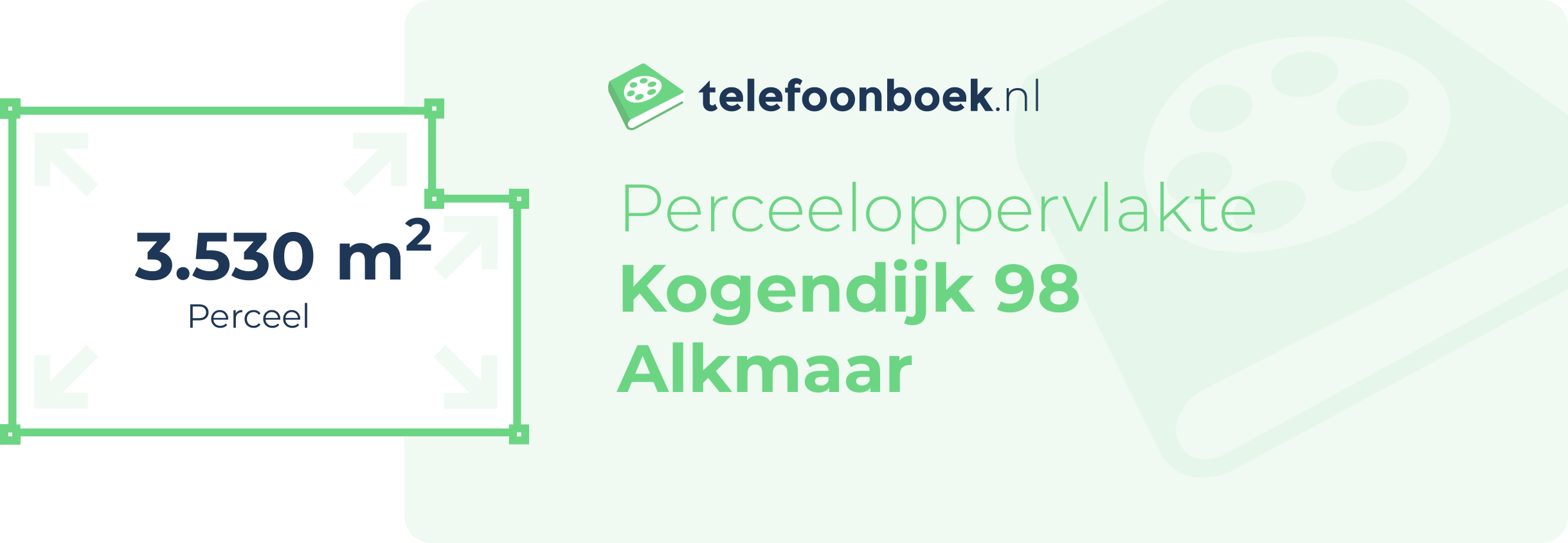 Perceeloppervlakte Kogendijk 98 Alkmaar