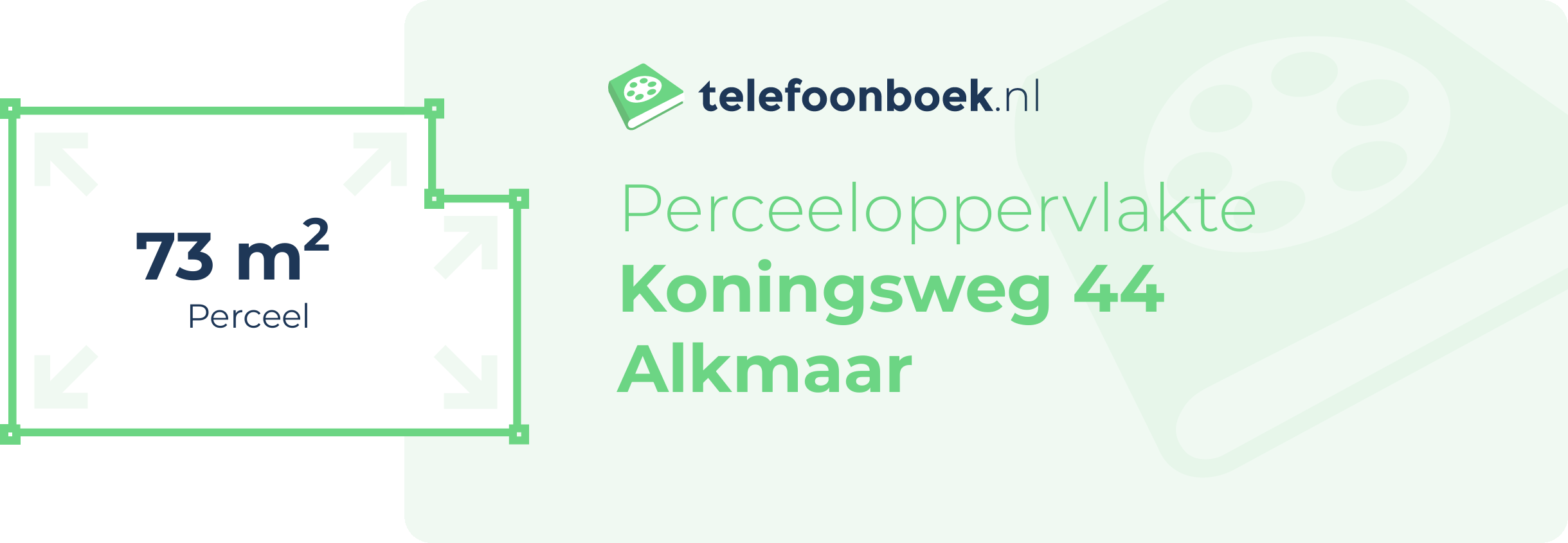 Perceeloppervlakte Koningsweg 44 Alkmaar