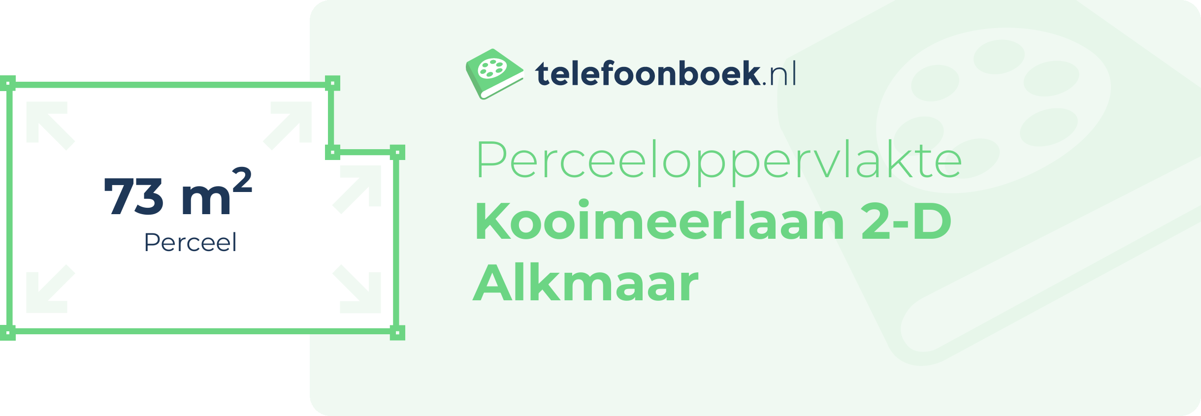 Perceeloppervlakte Kooimeerlaan 2-D Alkmaar