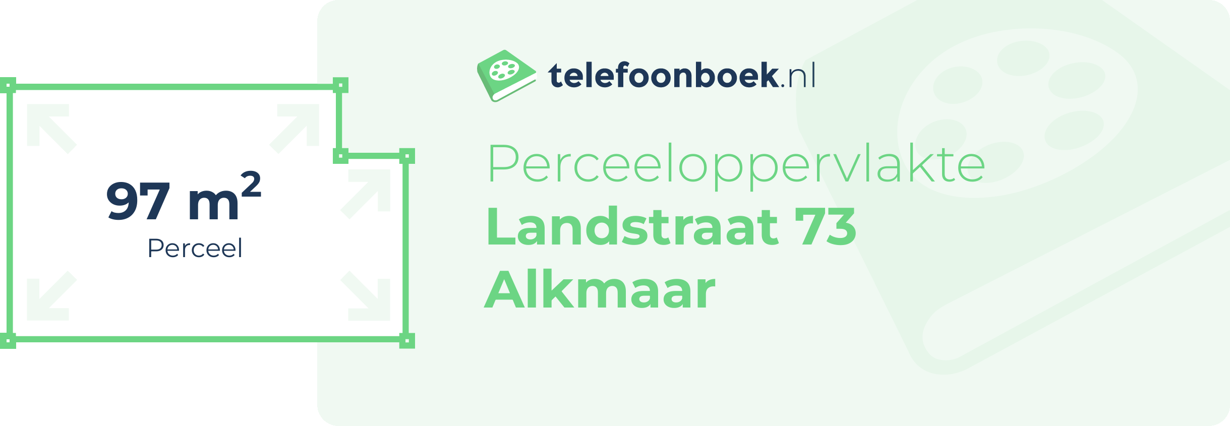 Perceeloppervlakte Landstraat 73 Alkmaar