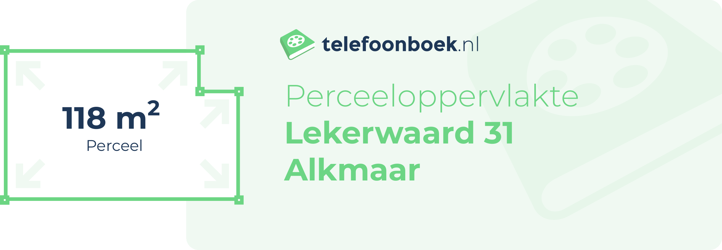 Perceeloppervlakte Lekerwaard 31 Alkmaar