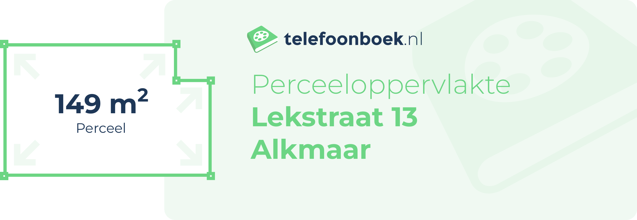 Perceeloppervlakte Lekstraat 13 Alkmaar