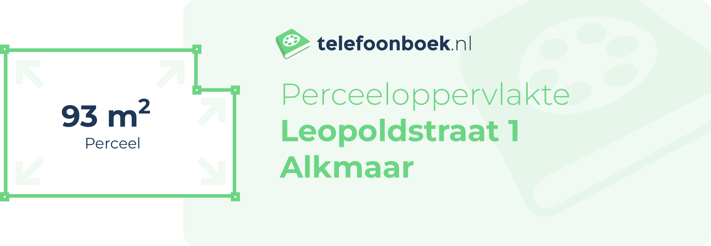 Perceeloppervlakte Leopoldstraat 1 Alkmaar
