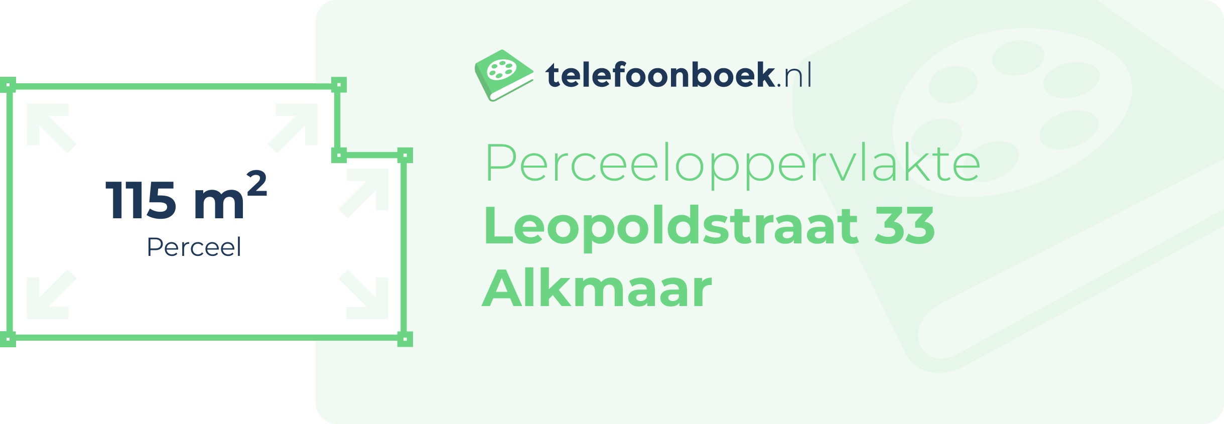 Perceeloppervlakte Leopoldstraat 33 Alkmaar