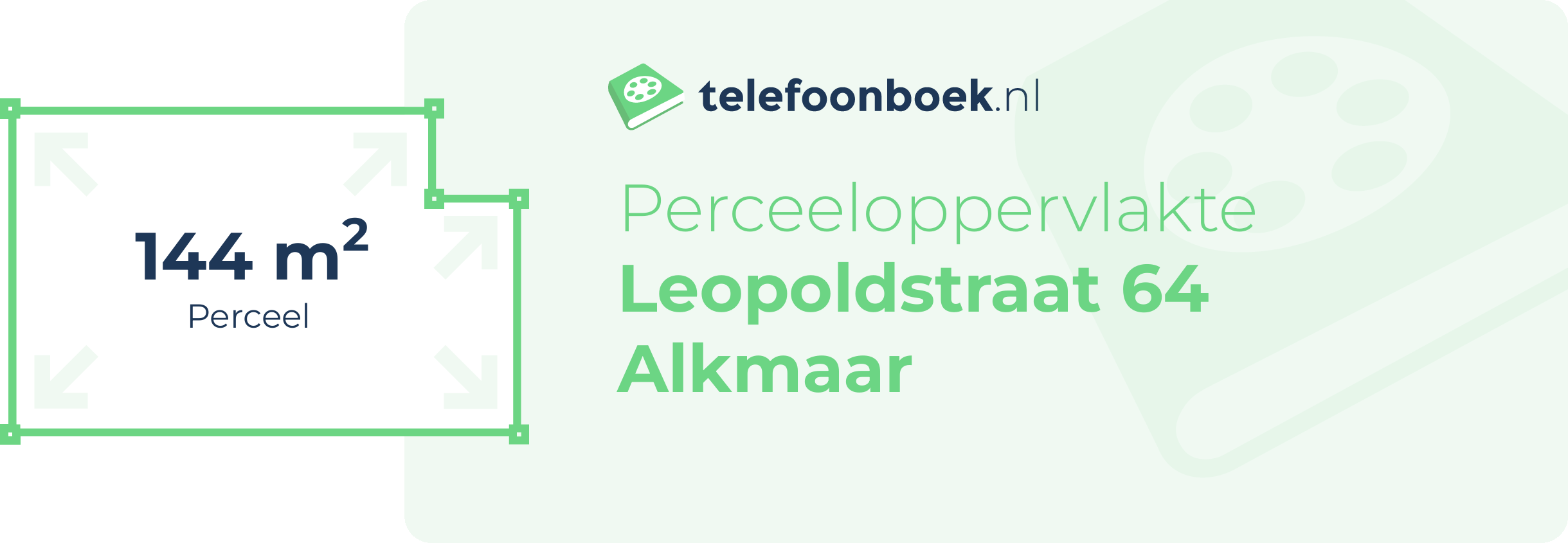 Perceeloppervlakte Leopoldstraat 64 Alkmaar