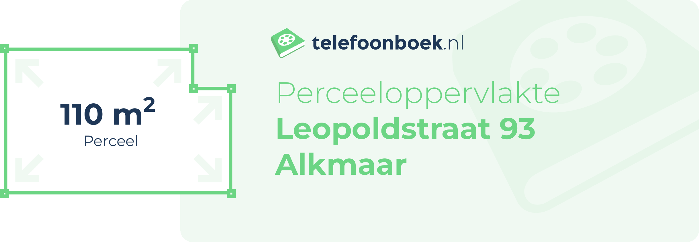 Perceeloppervlakte Leopoldstraat 93 Alkmaar