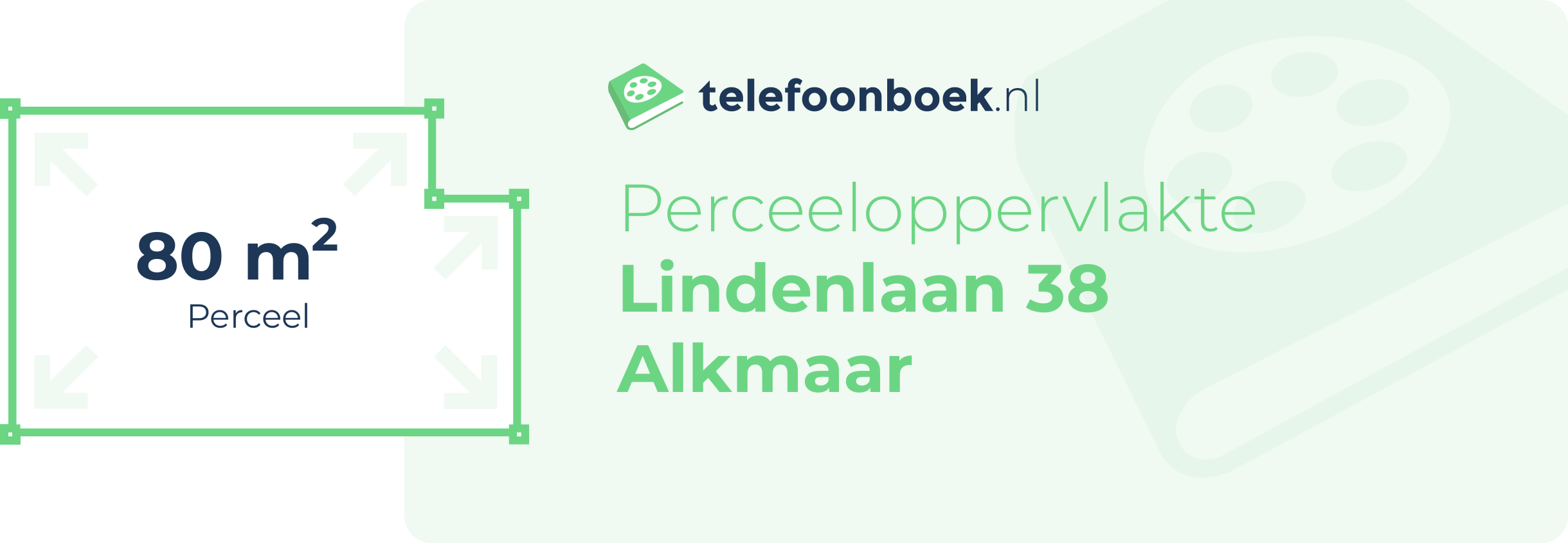 Perceeloppervlakte Lindenlaan 38 Alkmaar