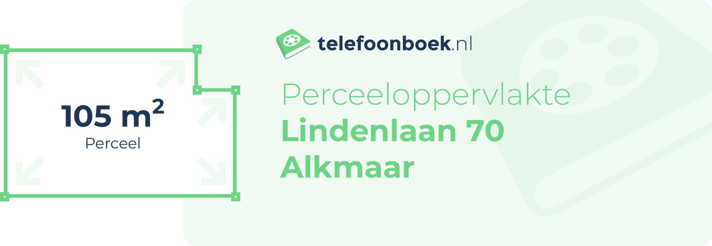 Perceeloppervlakte Lindenlaan 70 Alkmaar