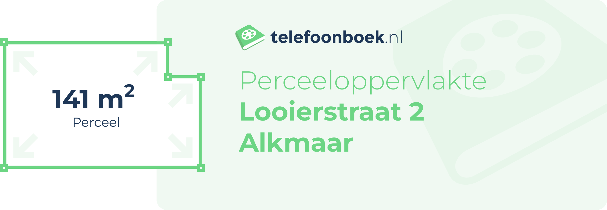 Perceeloppervlakte Looierstraat 2 Alkmaar