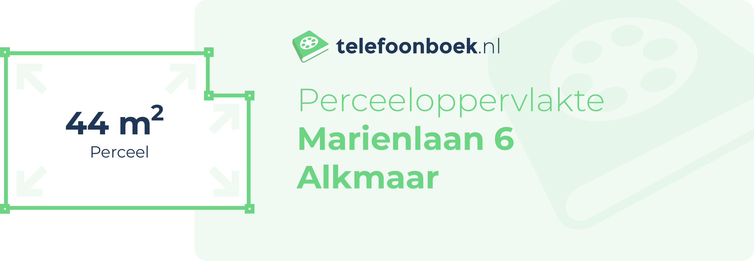 Perceeloppervlakte Marienlaan 6 Alkmaar