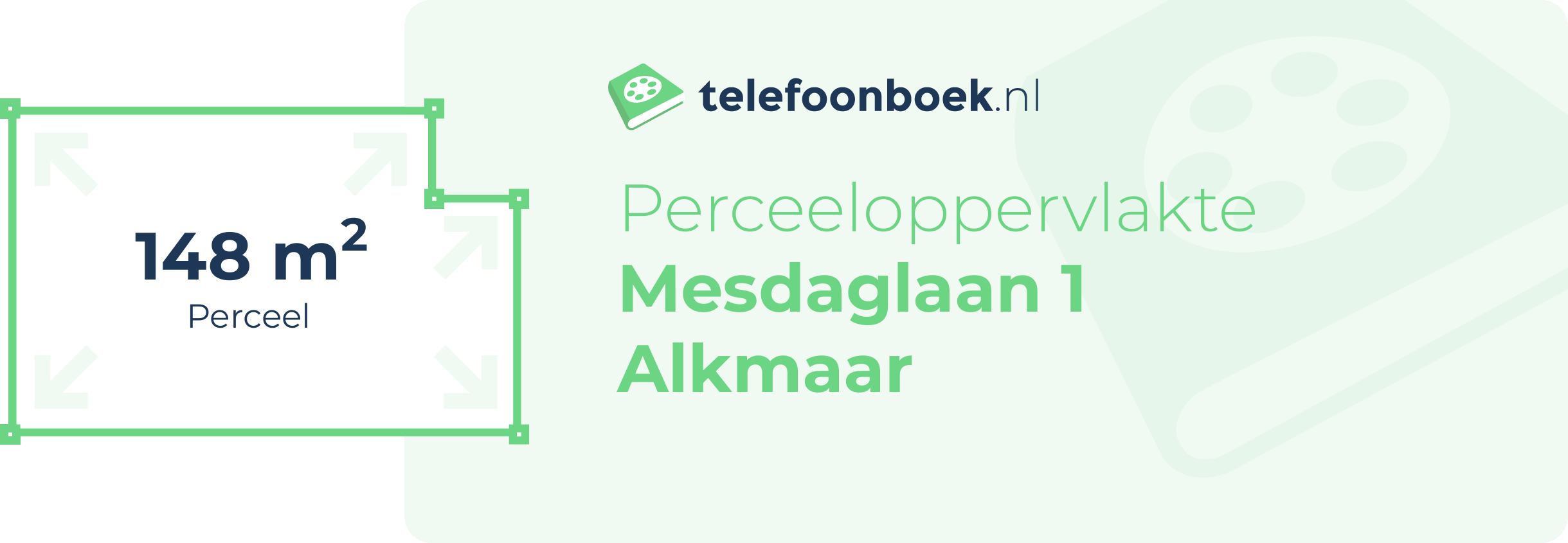 Perceeloppervlakte Mesdaglaan 1 Alkmaar