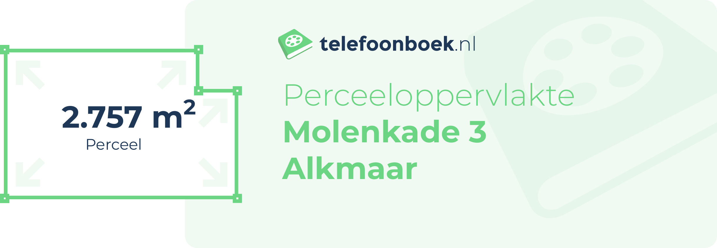 Perceeloppervlakte Molenkade 3 Alkmaar