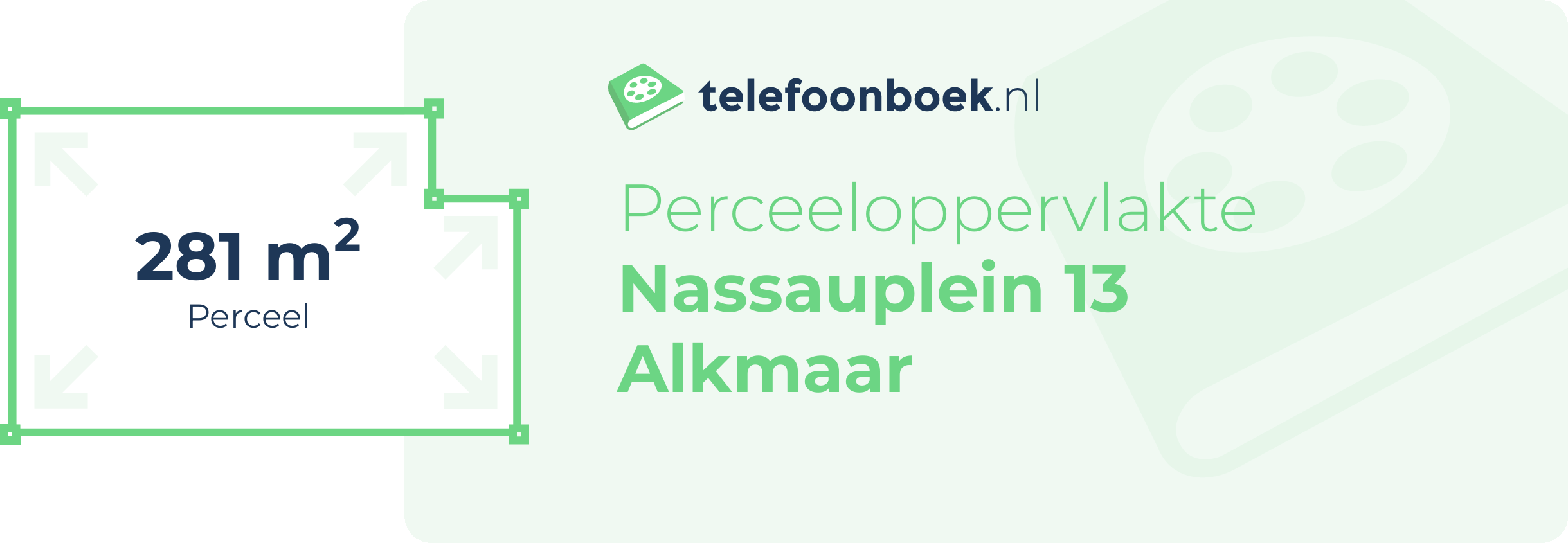 Perceeloppervlakte Nassauplein 13 Alkmaar