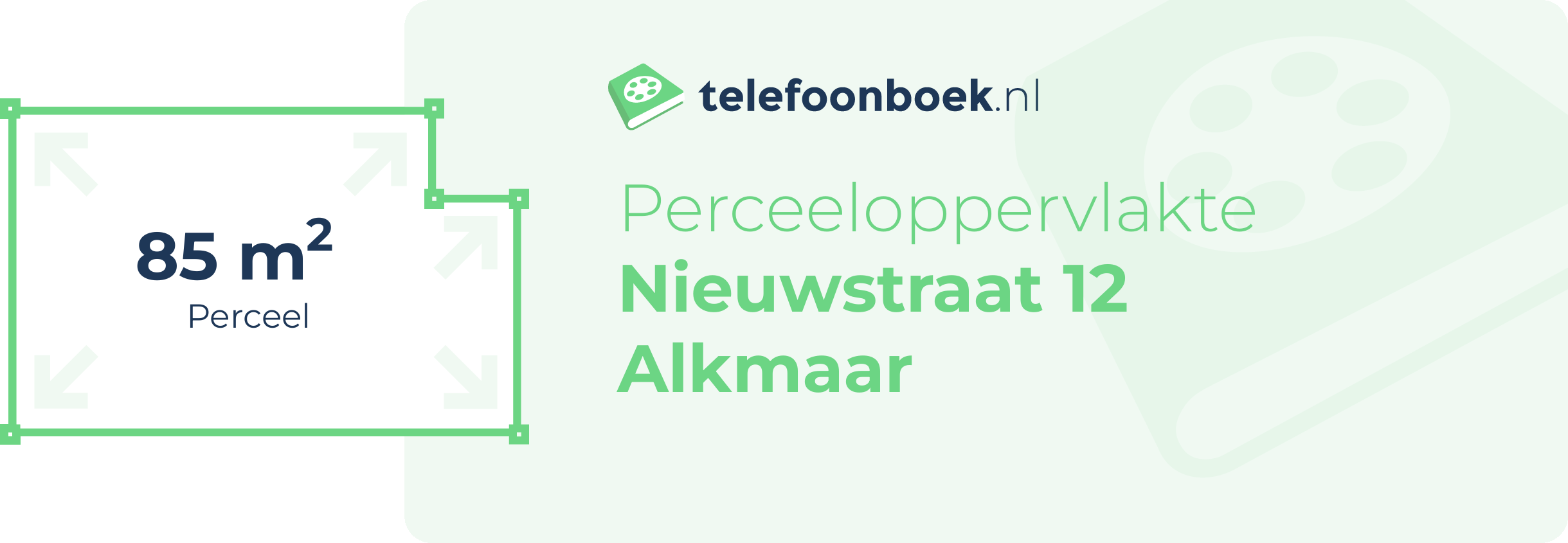 Perceeloppervlakte Nieuwstraat 12 Alkmaar