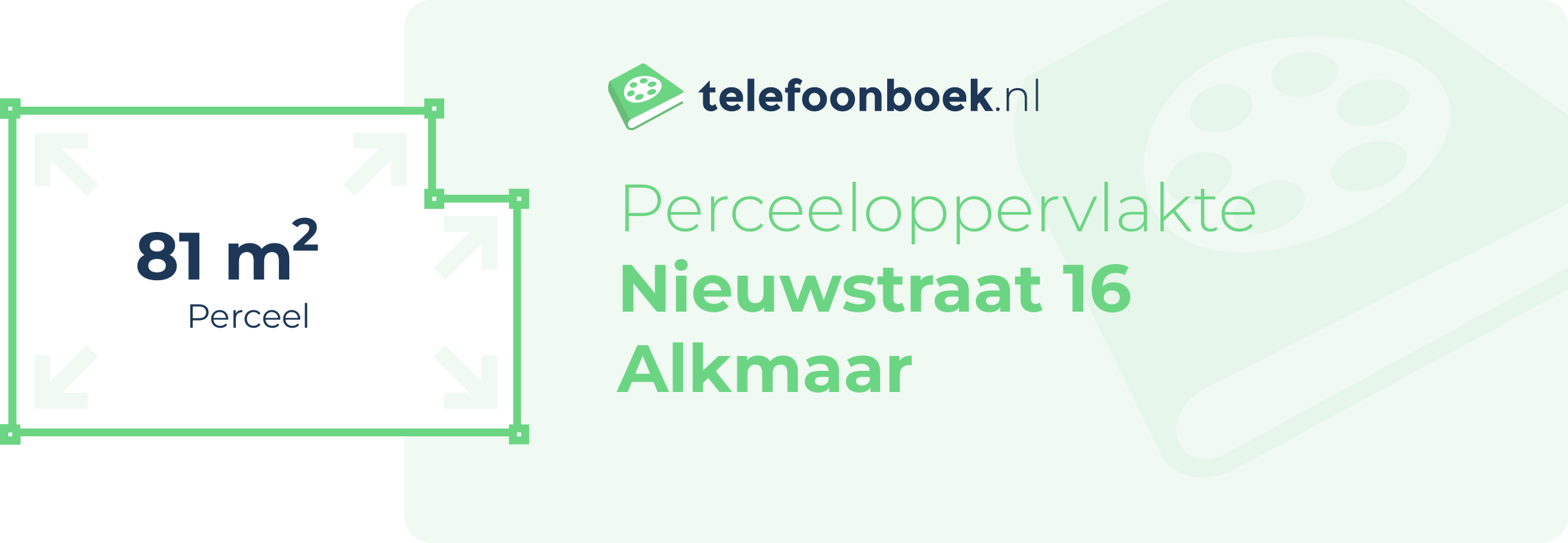 Perceeloppervlakte Nieuwstraat 16 Alkmaar