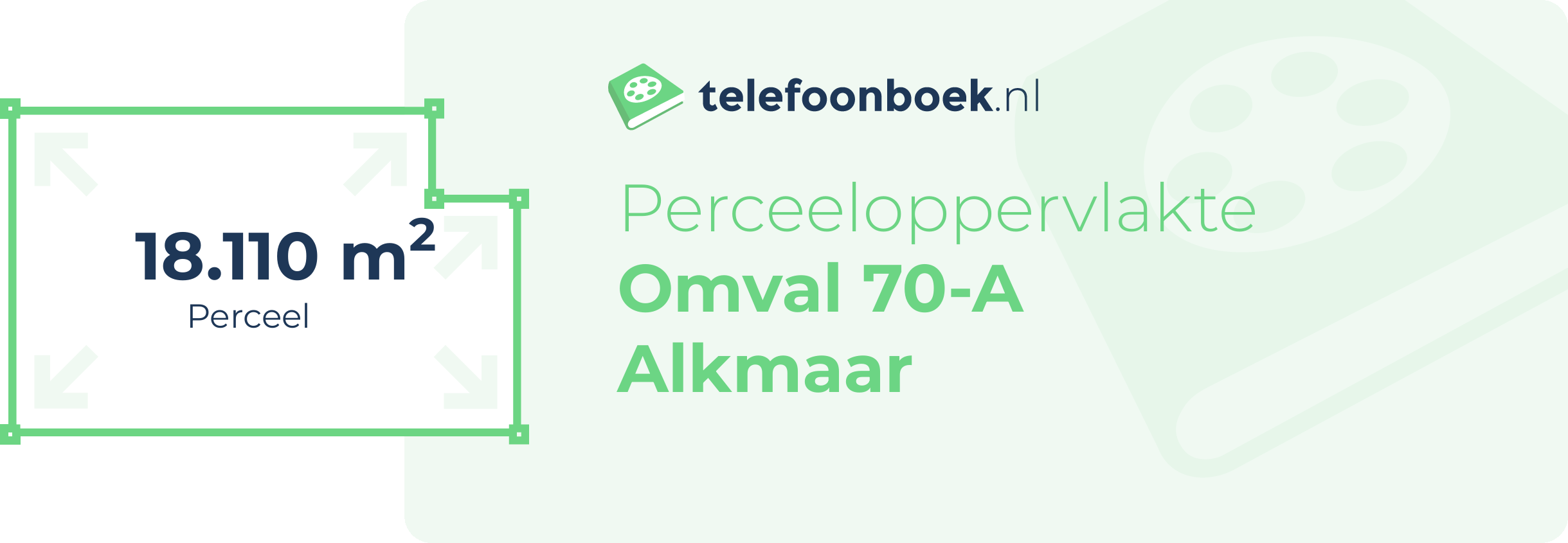 Perceeloppervlakte Omval 70-A Alkmaar