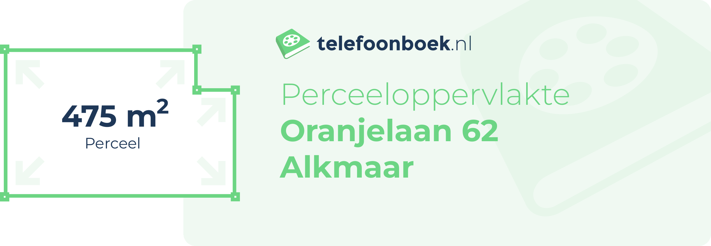 Perceeloppervlakte Oranjelaan 62 Alkmaar