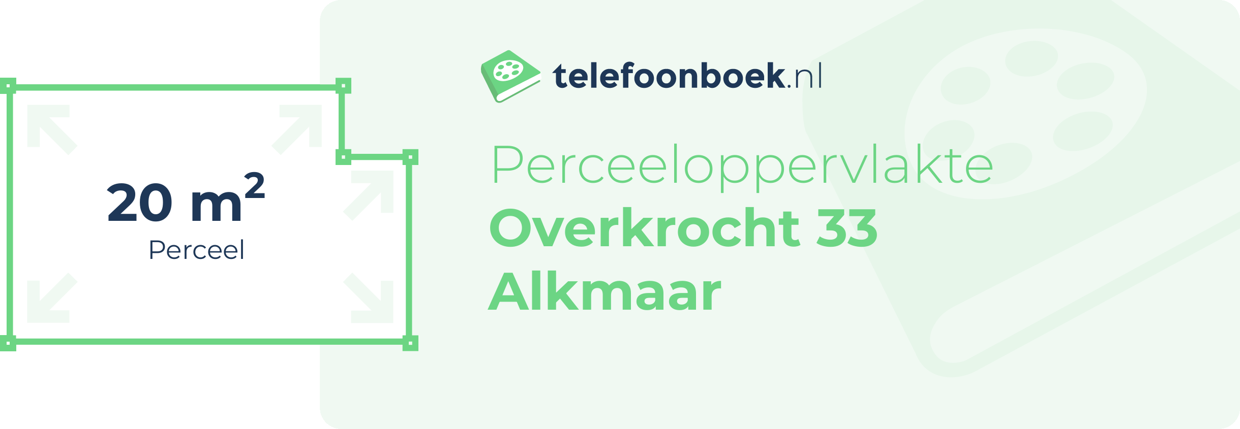 Perceeloppervlakte Overkrocht 33 Alkmaar