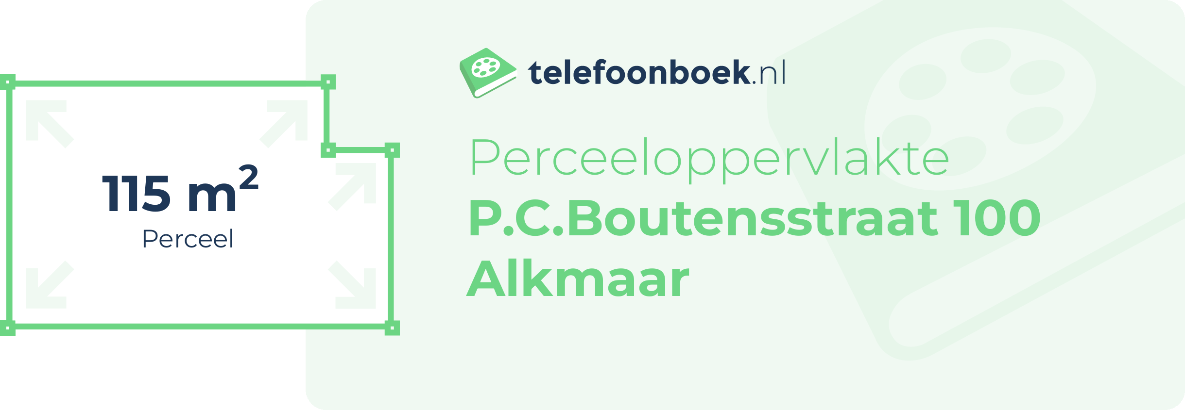 Perceeloppervlakte P.C.Boutensstraat 100 Alkmaar