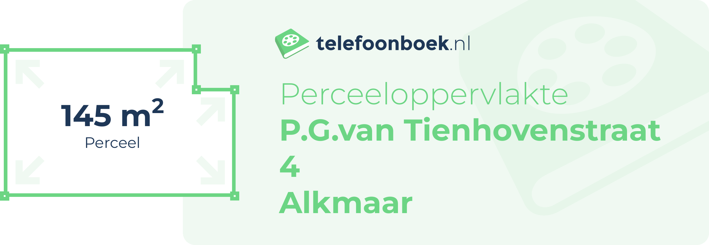 Perceeloppervlakte P.G.van Tienhovenstraat 4 Alkmaar