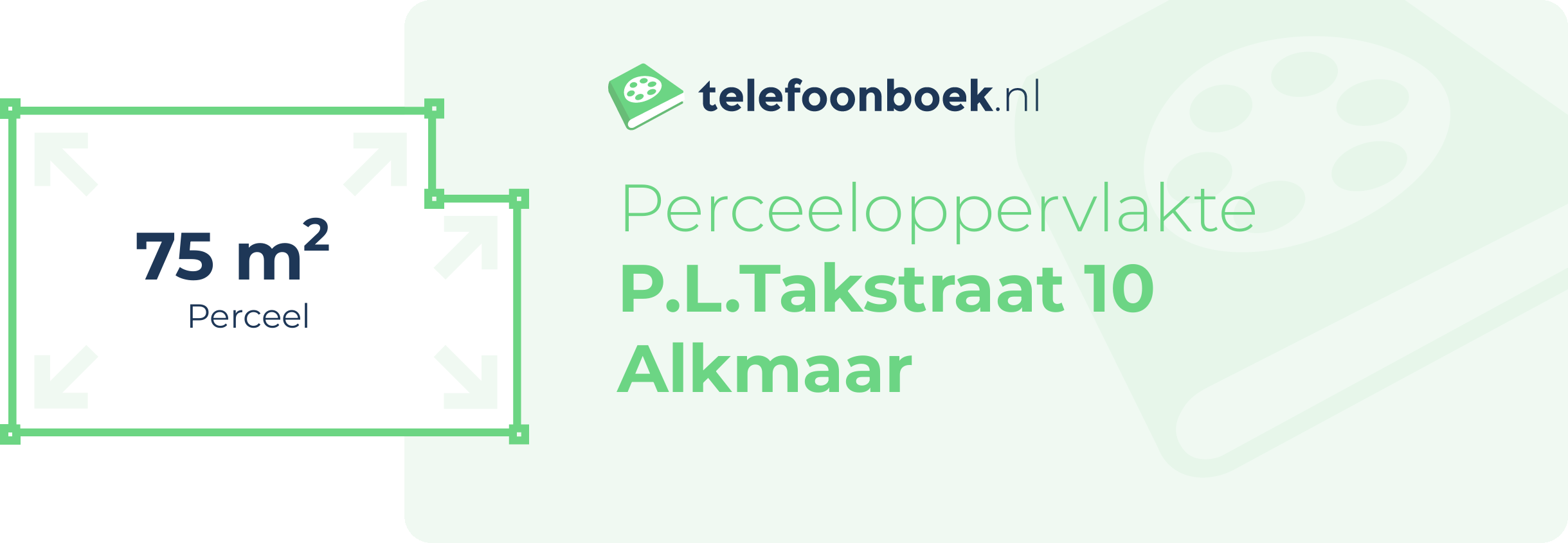 Perceeloppervlakte P.L.Takstraat 10 Alkmaar