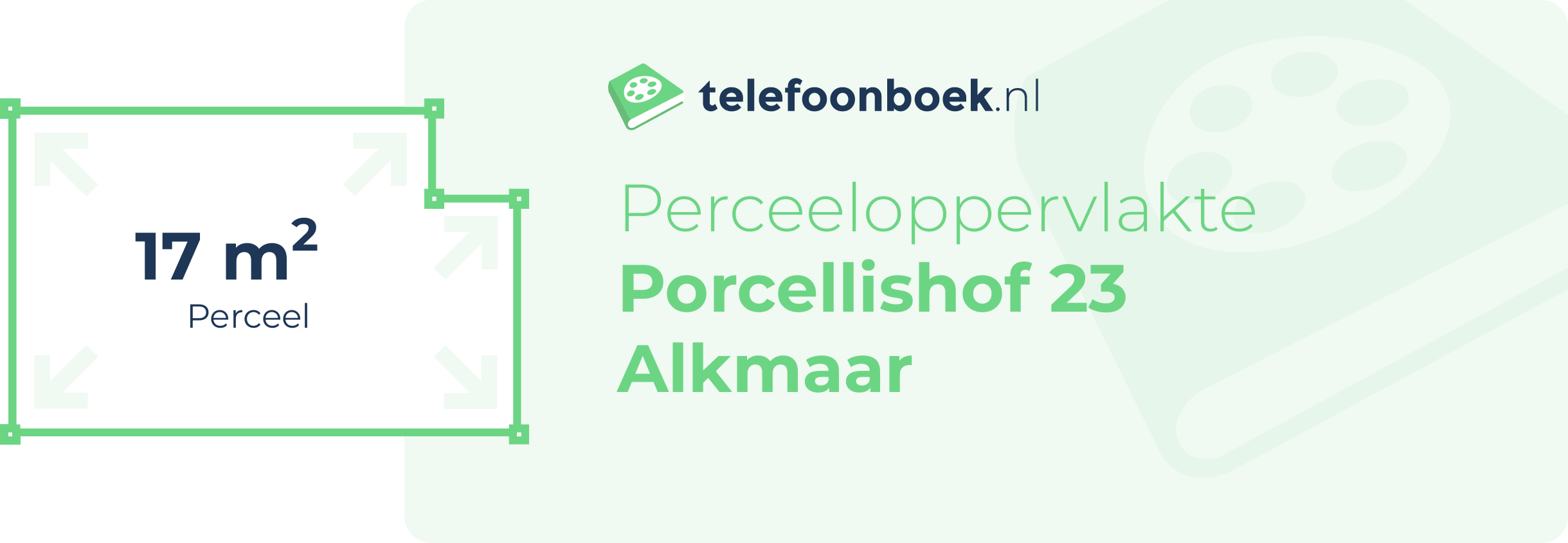 Perceeloppervlakte Porcellishof 23 Alkmaar