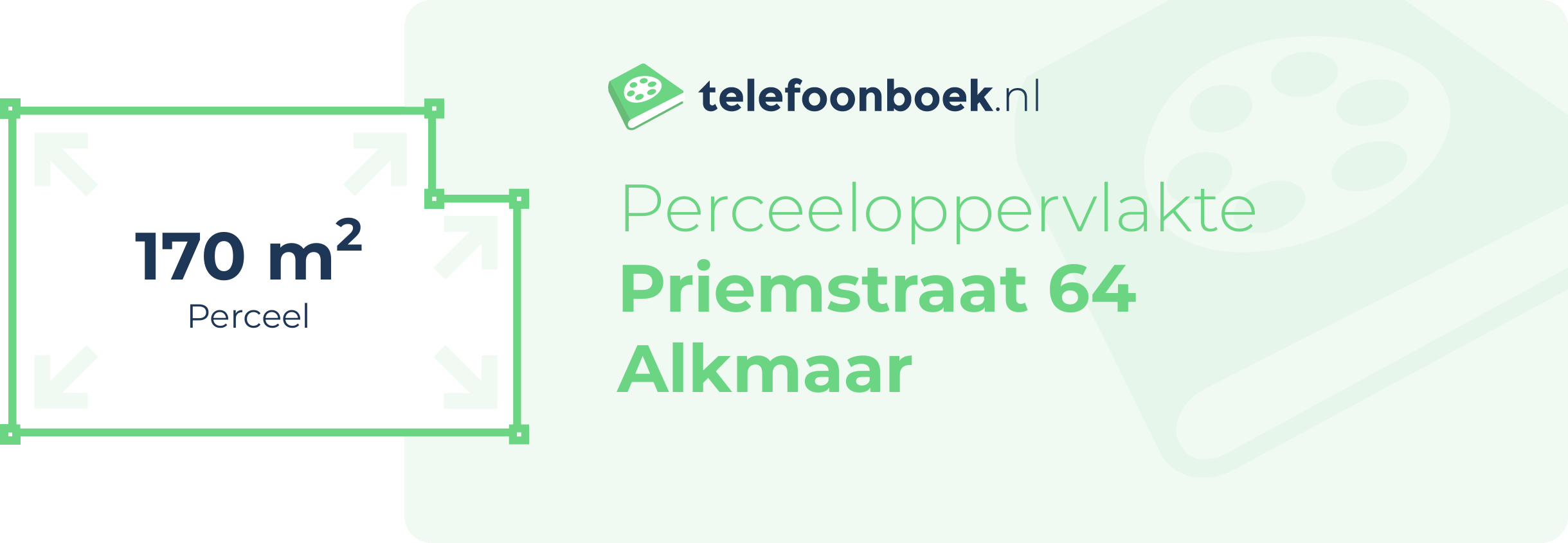 Perceeloppervlakte Priemstraat 64 Alkmaar