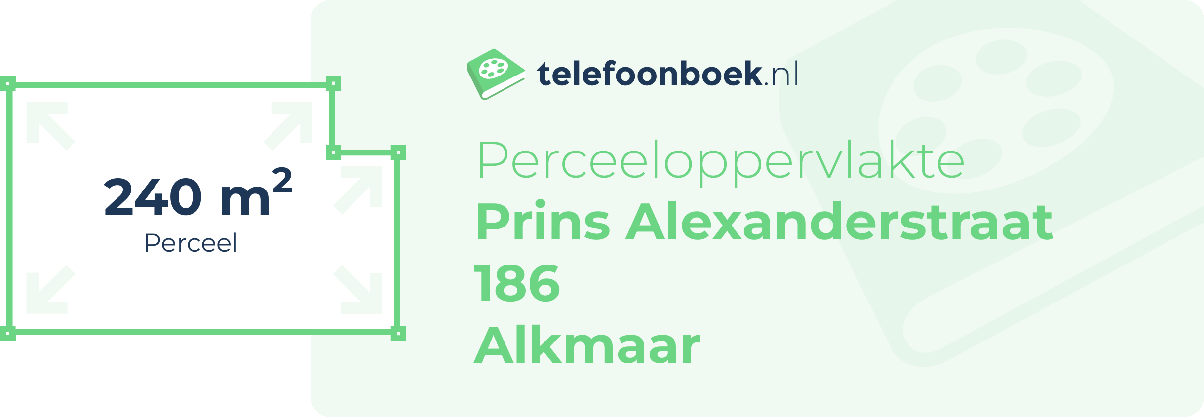 Perceeloppervlakte Prins Alexanderstraat 186 Alkmaar