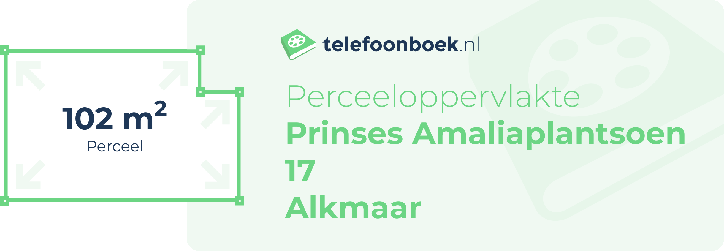 Perceeloppervlakte Prinses Amaliaplantsoen 17 Alkmaar