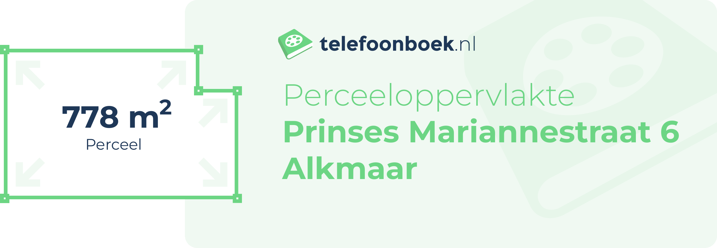 Perceeloppervlakte Prinses Mariannestraat 6 Alkmaar