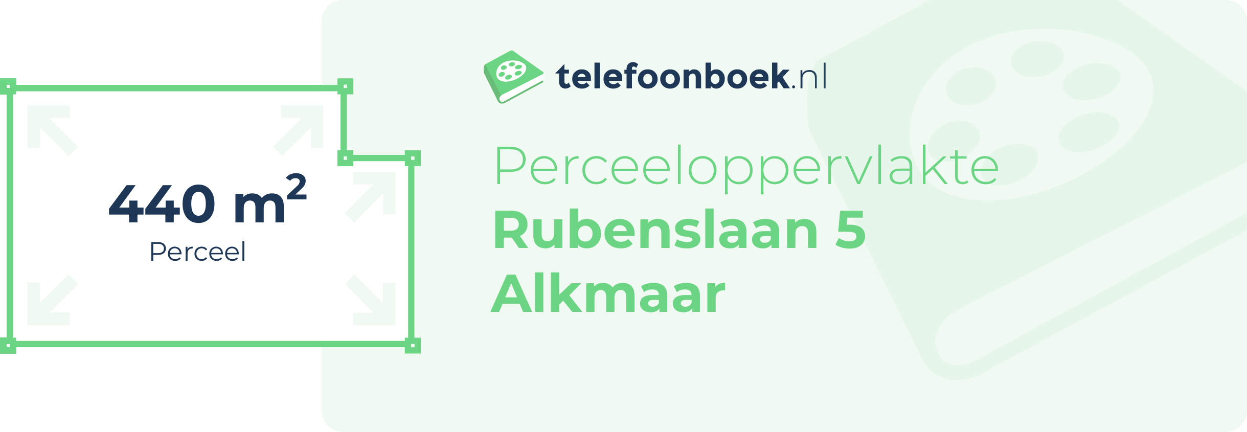 Perceeloppervlakte Rubenslaan 5 Alkmaar