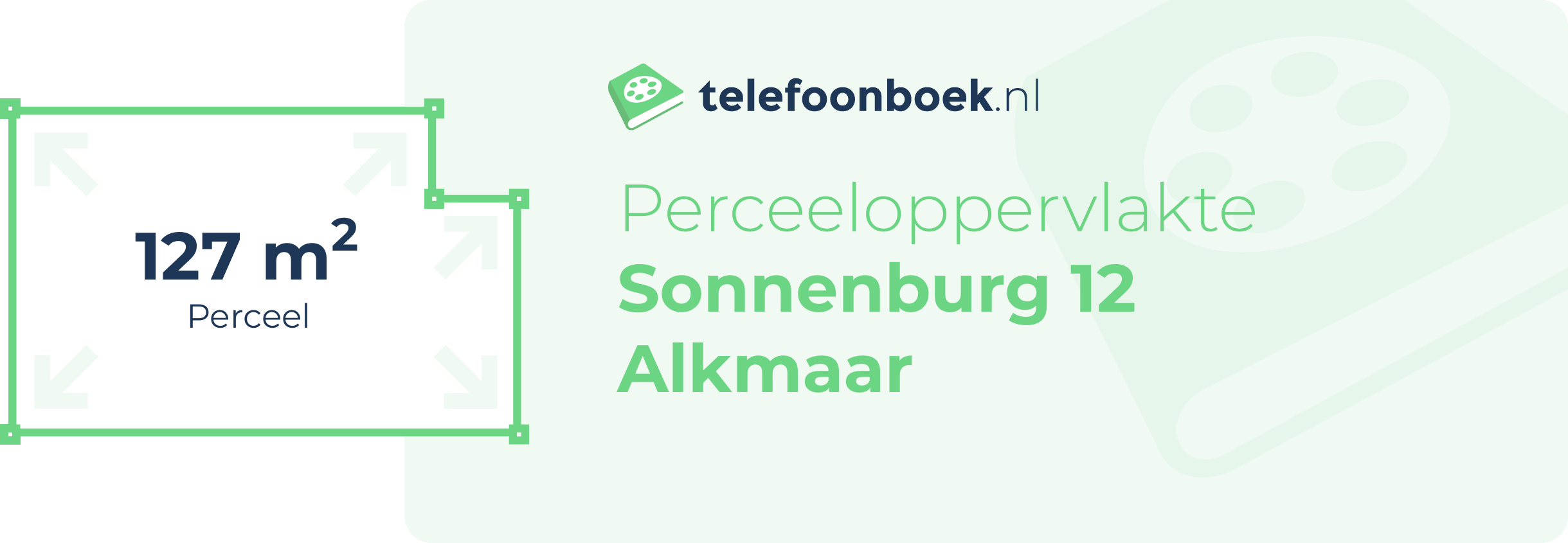 Perceeloppervlakte Sonnenburg 12 Alkmaar