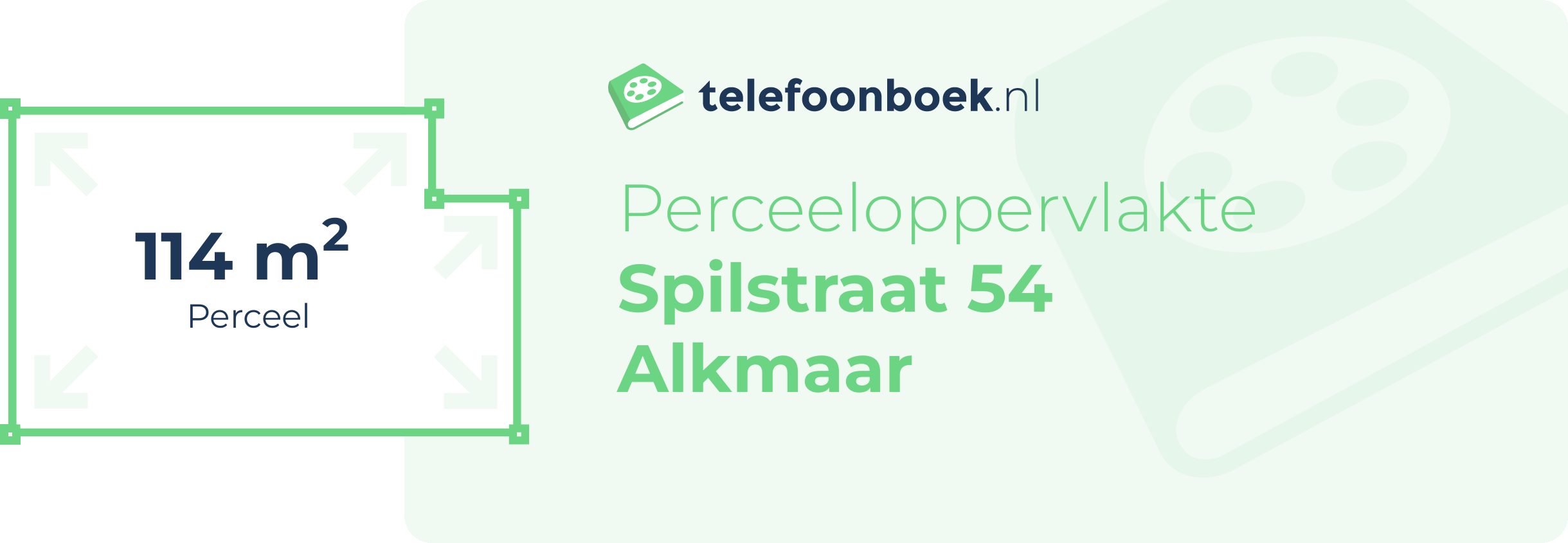 Perceeloppervlakte Spilstraat 54 Alkmaar