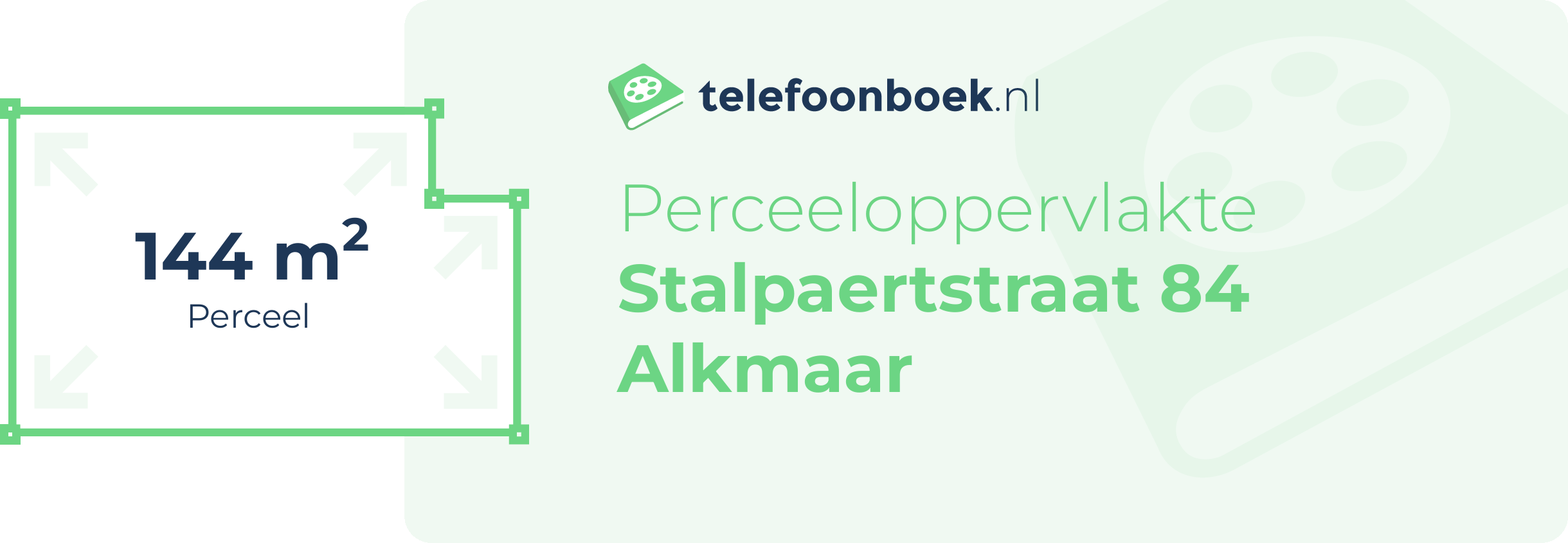 Perceeloppervlakte Stalpaertstraat 84 Alkmaar